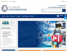 Tablet Screenshot of clinicalengineeringltd.co.uk